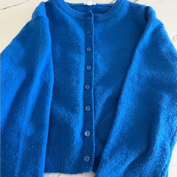 Garage Vibrant Blue Women's Cardigan - Picture 2 of 4